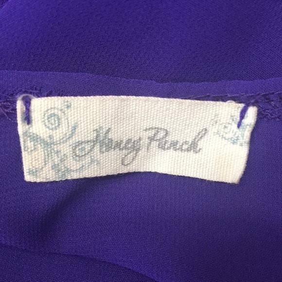 Honey Punch Sheer Layered Purple Tank Top Small - Picture 5 of 5